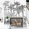 Palmeral - mural textil vinílico adhesivo