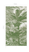 Santo Domingo verde - mural textil vinílico adhesivo