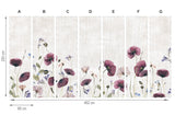 Flores secas- mural textil vinílico adhesivo