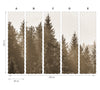 Bosque sepia- mural textil vinílico adhesivo