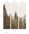 Bosque sepia- mural de papel pintado