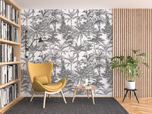 Árboles Selva Blanco y Negro